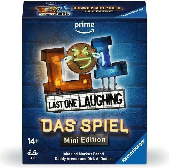 Immagine prodotto Ravensburger 24592 - Il gioco dell'ultimo a ridere: edizione mini - Il gioco per feste del famoso (Tedesco)