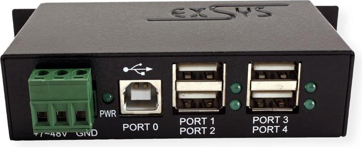 Produktbild Exsys EX-1163HMS-WT 4 port USB 2.0 HUB Surge Protection & erw. Temperature range (USB-B, 4 Ports)