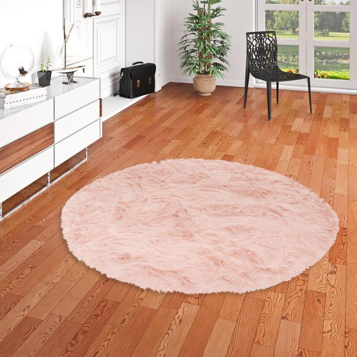 Produktbild Pergamon Luxus Super Soft Fellteppich Aspen Rund Meliert (Ø 80 cm)