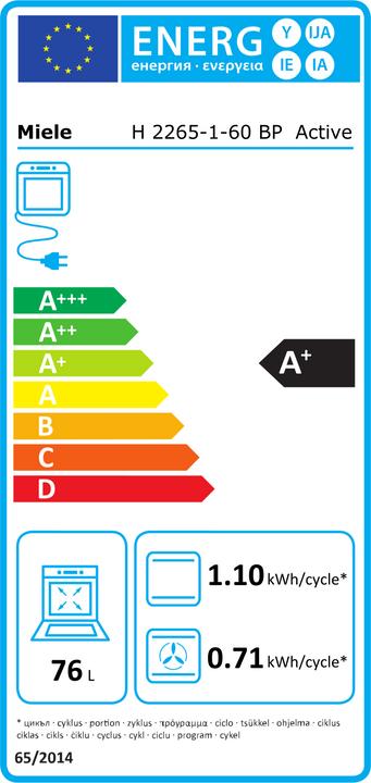 Energy Label Miele H 2265-1-60 BP