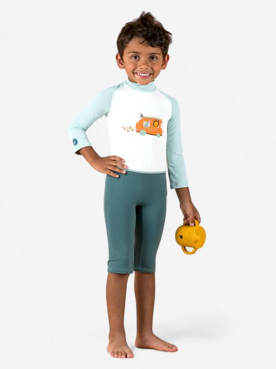 Image du produit Nabaiji Maillot de bain UV bébé manches longues - bleu imprimé