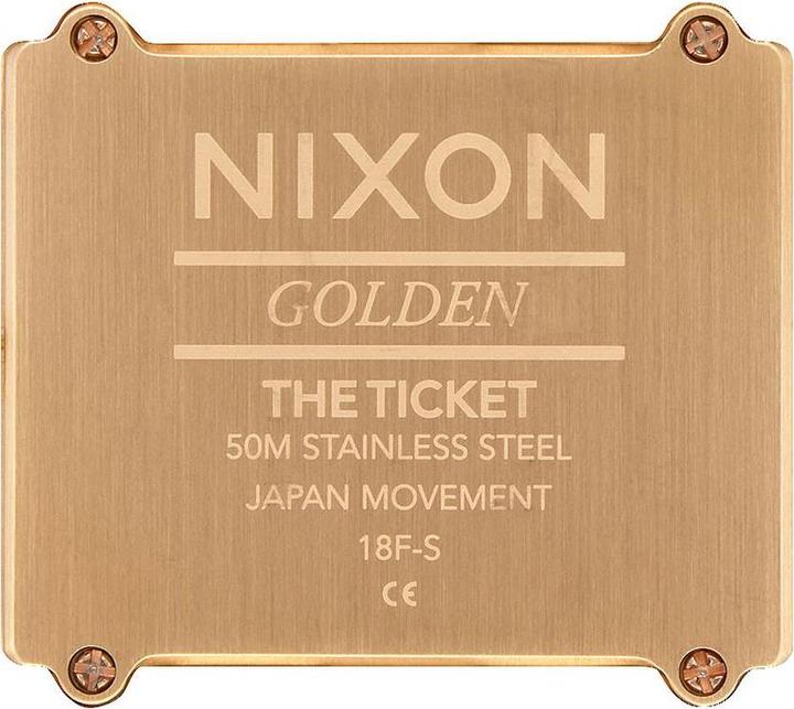 Immagine prodotto Nixon Biglietto Tutto Oro Nero (Orologio da polso analogico, 34 mm)