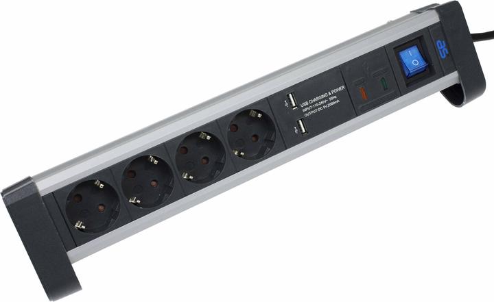 Produktbild As - Schwabe Steckdosenleiste (6 x, CEE 7/3, USB, 1.50 m)