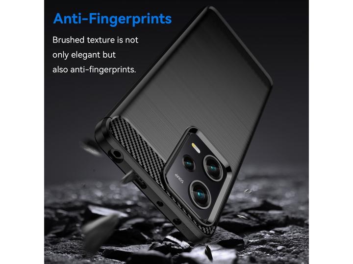 Actual product image Screenguard Xiaomi Redmi Note 12 Pro 5G Cover Carbon Brushed Soft TPU (Xiaomi Redmi Note 12 Pro 5G)