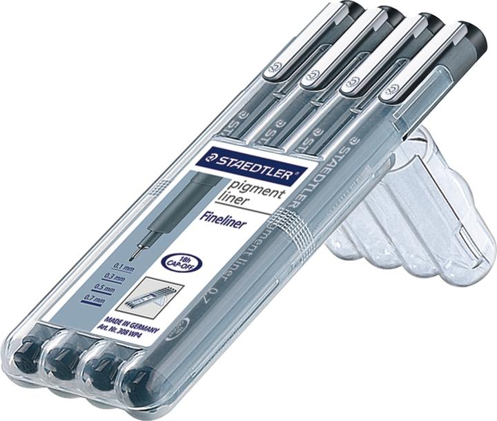 Actual product image Staedtler Pigment Liner (Transparent, 4 x)