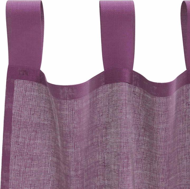 Produktbild VidaXL Voile Vorhänge mit Stangentaschen 2 Stk. Lila (140 x 175 cm)