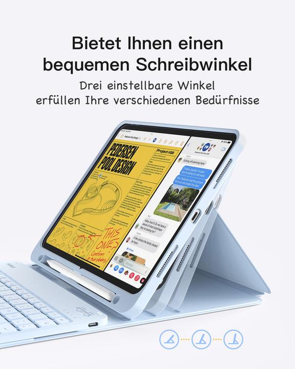 Actual product image Inateck Keyboard iPad 04002 blue (KB04002 blue) (DE, Cable)