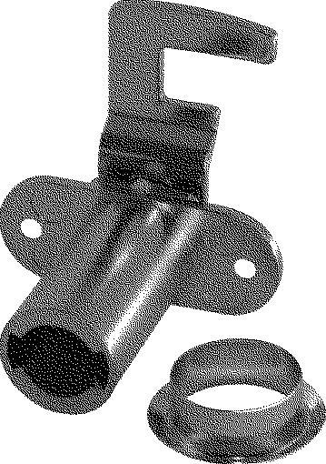 Actual product image Hekna Cylinder lever lock 6070 type 542 left, cranked locking lever, L 34 mm