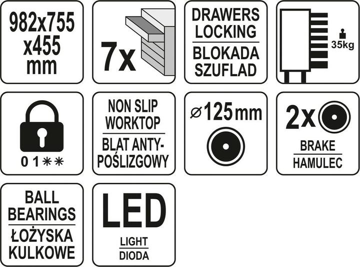 Productafbeelding Yato Servicekast (7 x)