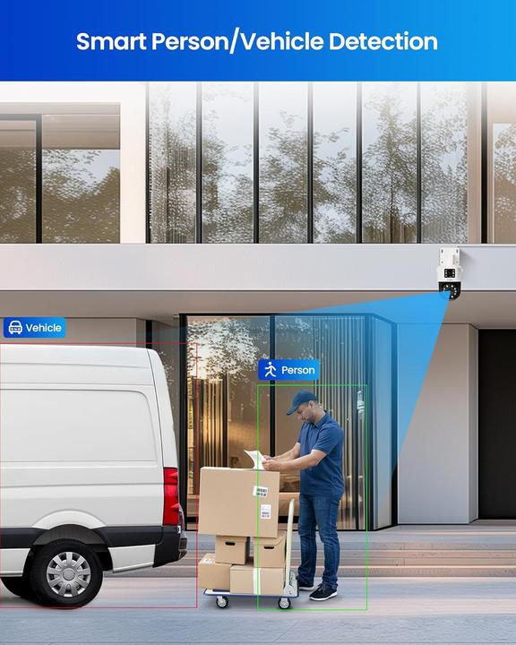 Produktbild Zosi Dual-Lens PoE Überwachungskamera-Set mit AI Erkennung