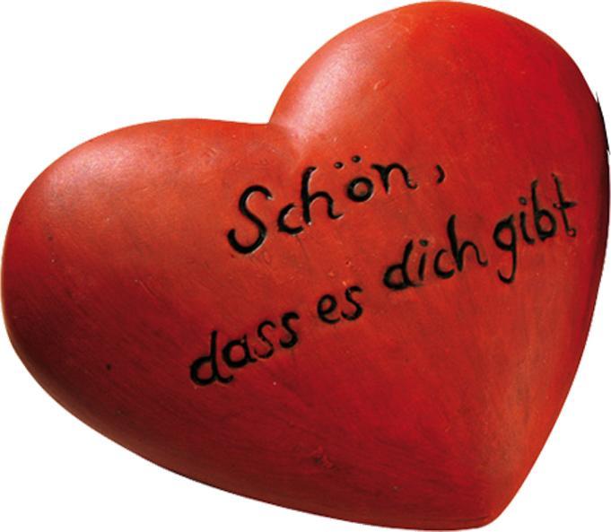 Legler OHG Deko Herz rot "Schön dass es dich gibt"