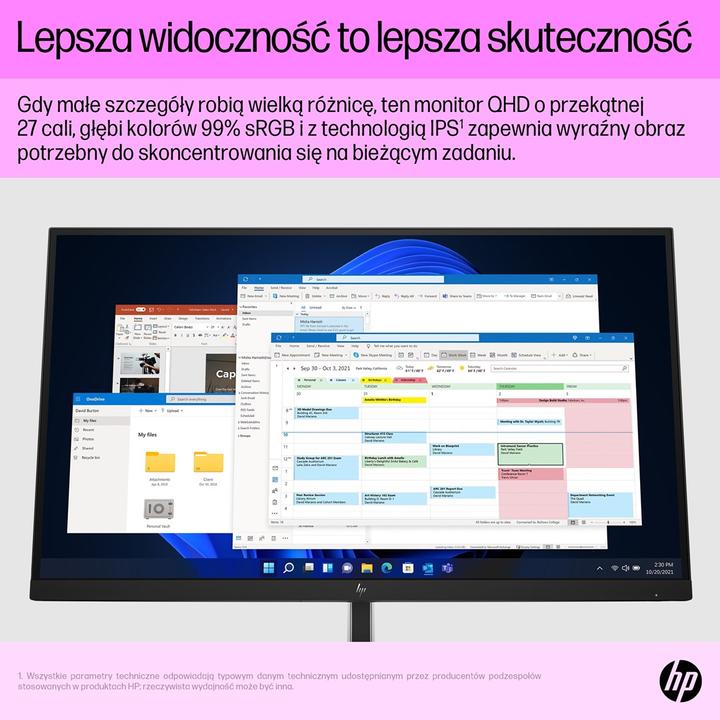 Actual product image HP E27q G5 (2560 x 1440 pixels, 27")