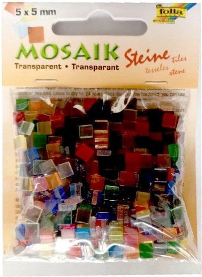 Produktbild Folia Mosaiksteine TRANSPARENT, 45g, 5x5mm