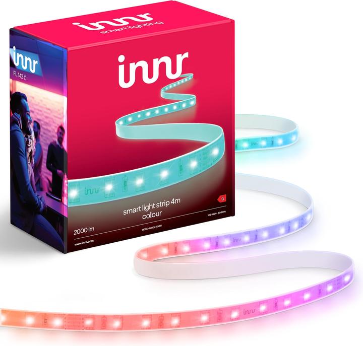 Immagine prodotto Innr Striscia luminosa Smart Flex 4m - Colore - Zigbee (RGBW, 400 cm, Interno)