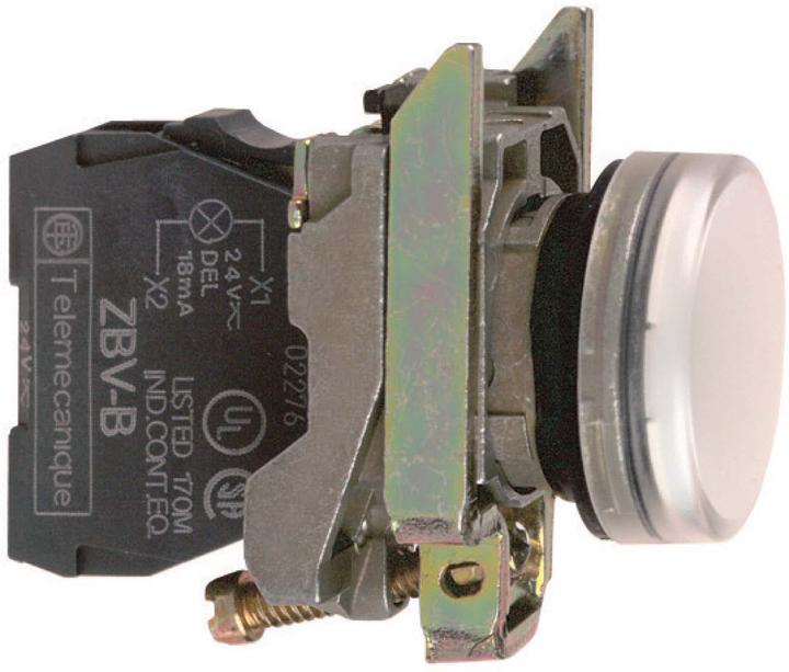 Image du produit Schneider Electric Voyant lumineux LED 230V blanc XB4BVM1