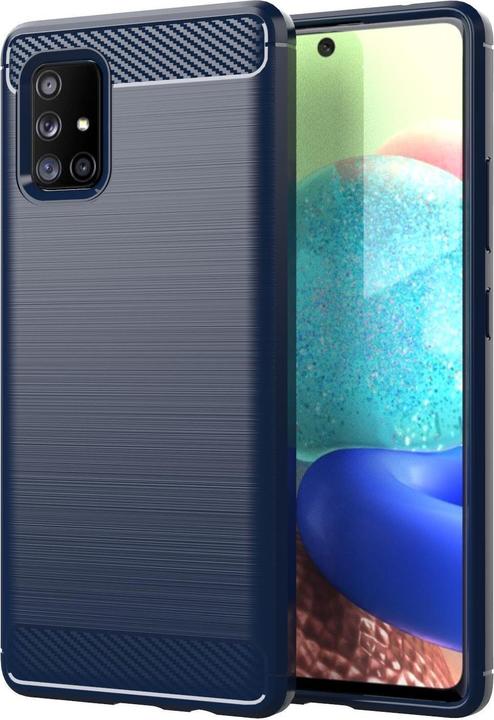 Produktbild Cadorabo TPU Ultra Slim carbon edelstahl Kombi Cover (Samsung Galaxy A71)