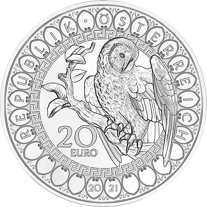 Actual product image Münze Österreich Silber Europa – Weisheit der Eule 20 EUR PP AUT - 2021 (925, 2021)