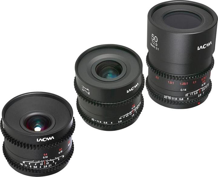 Produktbild Venus Optic Festbrennweite Laowa Cine Prime 3-Lens Kit (Wide+Marco) MFT (Micro Four Thirds, Micro Four Thirds)