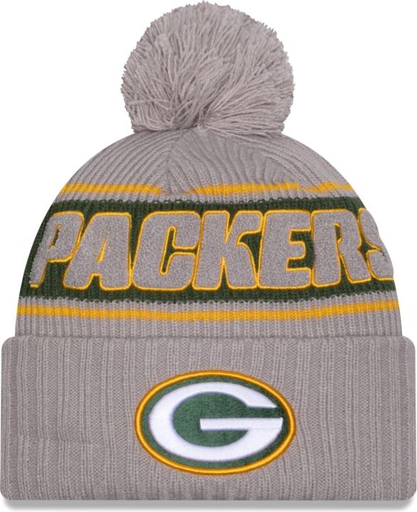 Produktbild New Era NFL Sideline Winter Mütze Green Bay Packers Grau