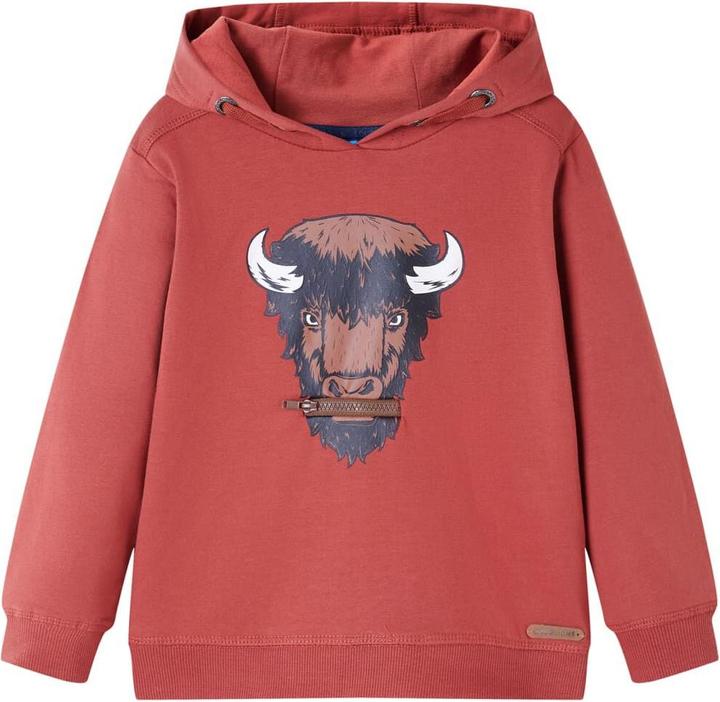 VidaXL Kinder-Kapuzenpullover Dunkelrot 128,Material: 95 (128)