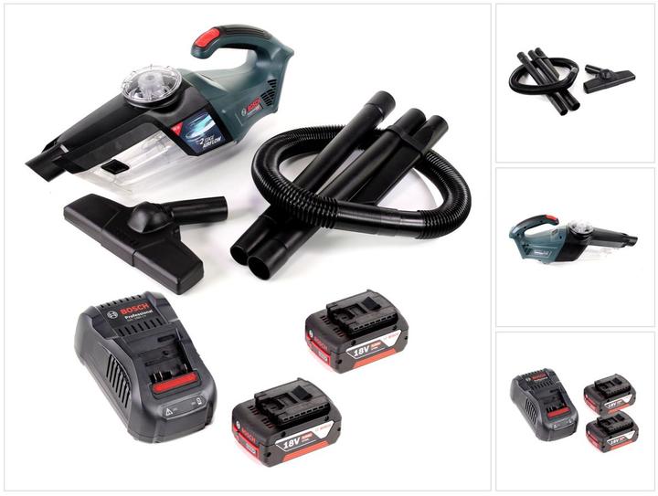 Produktbild Bosch Professional Bosch GAS 18V-1 Professional Li-Ion Akku Staubsauger Hand Sauger + 2x GBA 4,0 Ah Akku + GAL 1880 CV