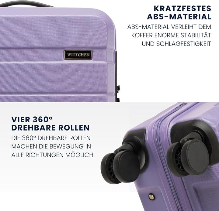 Image du produit Wittchen 4-teiliges Koffer-Set (Bagage à main (jusqu'à 50l), M (50 - 90l), L (90 - 115l))
