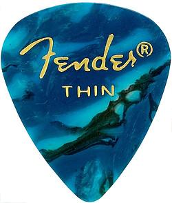 Fender Picks 351 thin/ocean turquoise 12 (12 x)