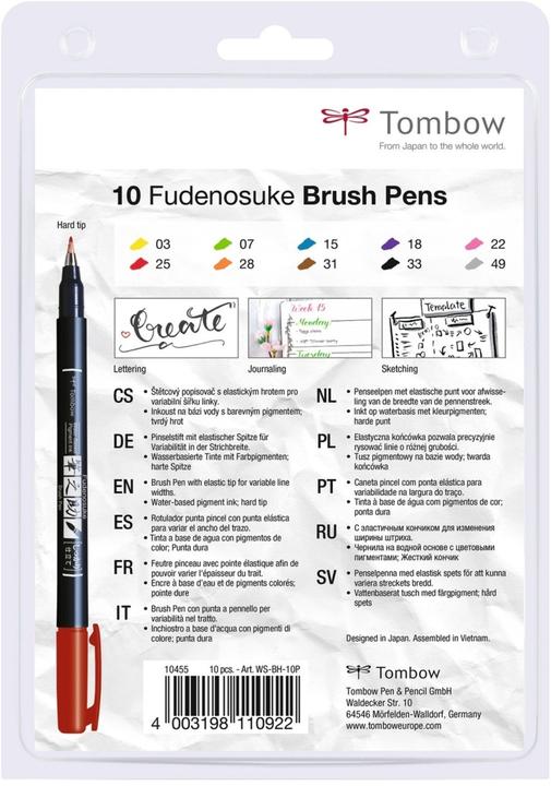 Nährwerte und Zutaten Tombow Fudenosuke (Mehrfarbig, 10 x)