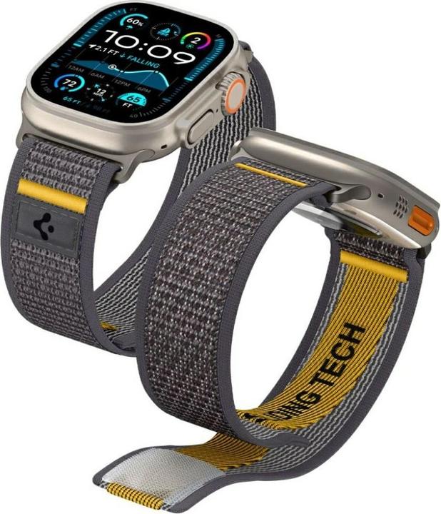 Actual product image Spigen Pasek Athlex Air do Apple Watch 6/7/8/9/10/SE/Ultra 1/Ultra 2 (44/45/46/49 mm) szary (Fabric, Plastic)