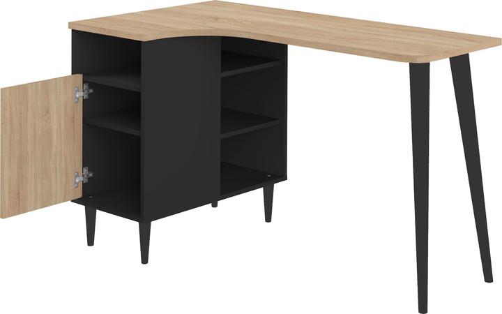 Actual product image Temahome Nook desk black and oak (120 x 67 cm)
