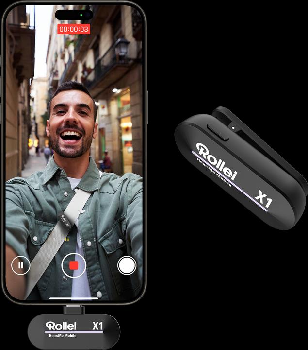 Produktbild Rollei Hear:Me Mobile | USB-C Plug & Play | Mini Lavalier Mikrofon