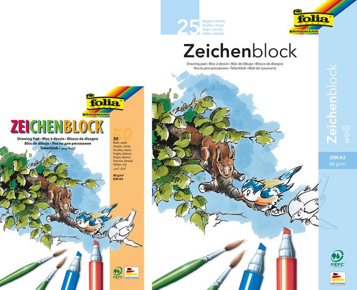 Produktbild Folia Mahlblock (A4, Blanko, Weicher Einband)