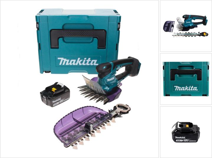 Produktbild Makita DUM 604 F1XJ Akku Grasschere 18 V mit Gras- und Strauchscherblatt + 1x Akku 3,0 Ah + Makpac (Akkubetrieb)