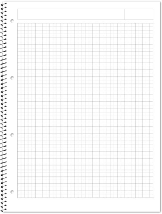 Immagine prodotto Ursus Collegeblock A4 80 Blatt kariert weiss (A4, Quadretti, Copertina rigida)