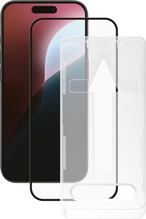 Image du produit Vivanco Verre de protection d'écran 2.5D FullScreen pour iPhone 16 Pro Installation de l'applicateur (1 pièce(s), Apple iPhone 16 Pro)