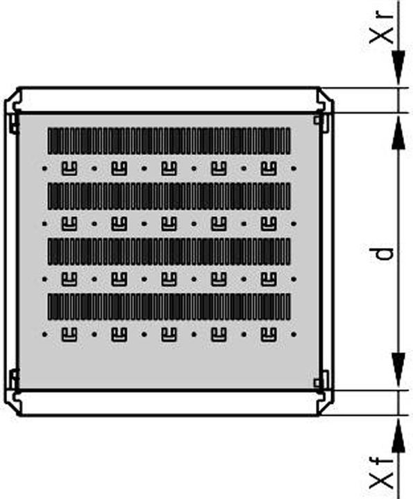 Image du produit Schroff Étagères en rack fixes - ÉTAGES STAT.600B1200T 7021
