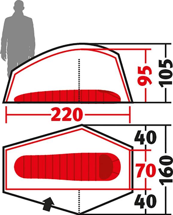 Actual product image Wechsel Venture 1 Travel Line Tent (Dome tent, 1.95 kg, 1 person)
