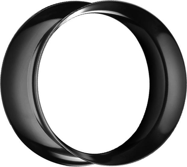 Actual product image Star Piercing Flared tunnel black (Titanium G23, without brass)