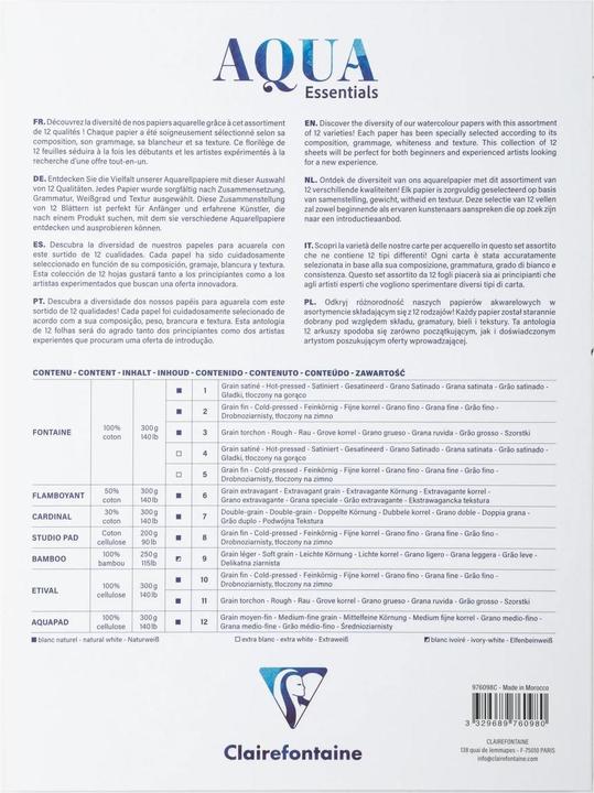 Produktbild Clairefontaine Aquarellpapier (300 g/m², 12 x)