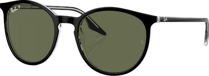 Ray Ban RB2204 green polarized on black/transparent M