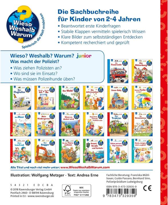 Actual product image Ravensburger Was macht der Polizist? (German, Andrea Erne, Wolfgang Butcher, 2018)