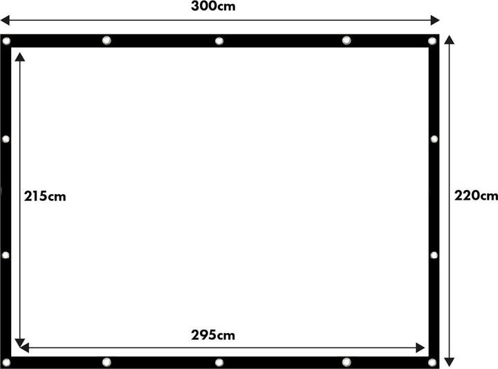 Produktbild Maclean Projektionswand 150 300x220cm 25mm Rand 4:3 Spannhaken MC-168 (120.08", 4:3)