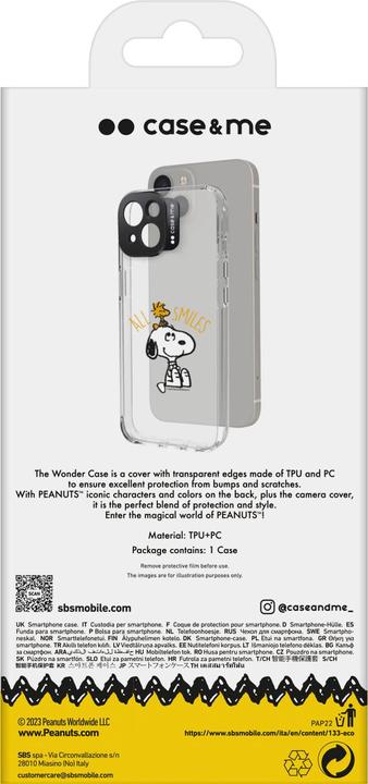 Image du produit SBS case&me Peanuts cover cam logo iPhone 14 design4 Snoopy All Smiles Classic (Apple iPhone 14)
