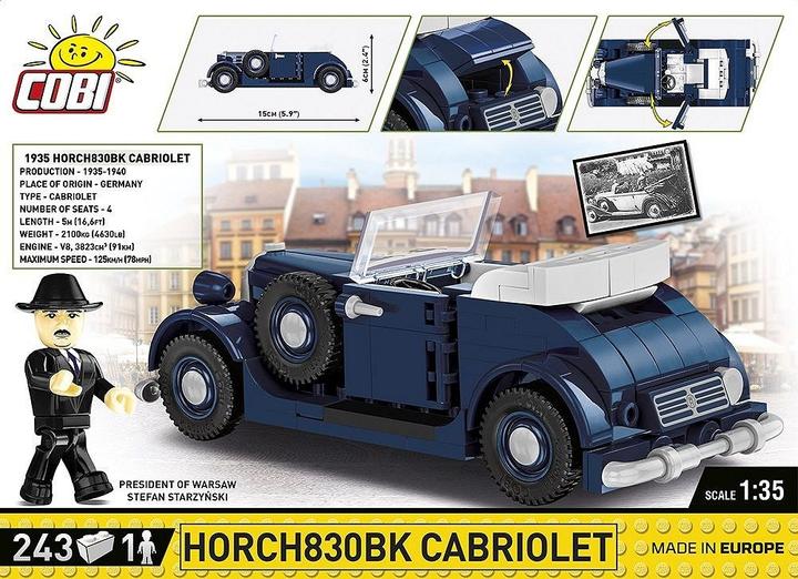 Actual product image Cobi 1935 HORCH 830 CABRIOLET