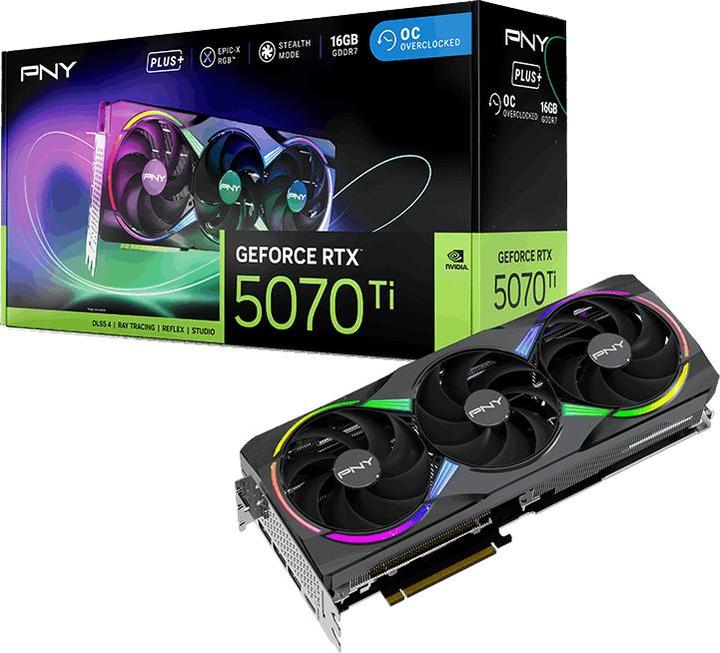 Image du produit PNY GeForce RTX 5070 Ti EPIC-X RGB (16 Go)