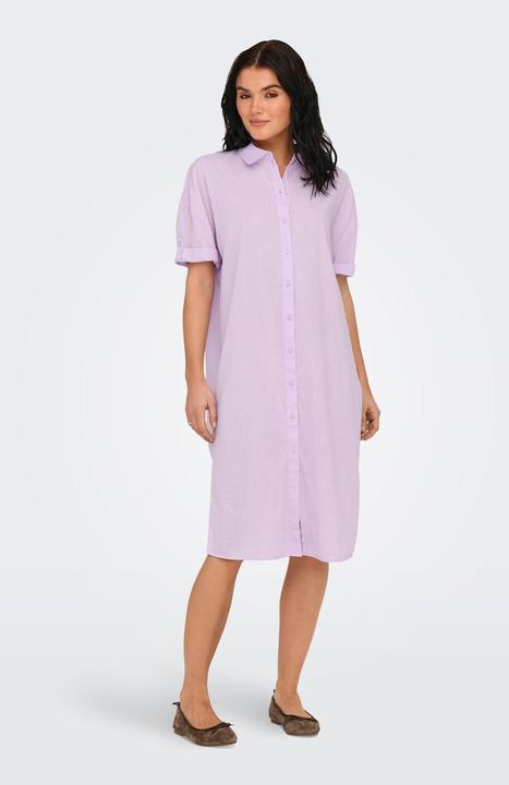 Image du produit JdY Locker geschnitten Hemdkragen Voluminöser Armschnitt Midikleid Kleid (S)