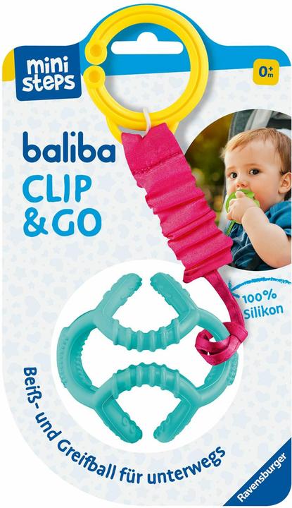 Image du produit Ravensburger 4583 baliba Clip & Go - Balle flexible avec fixation pour le plaisir de saisir et de mordre