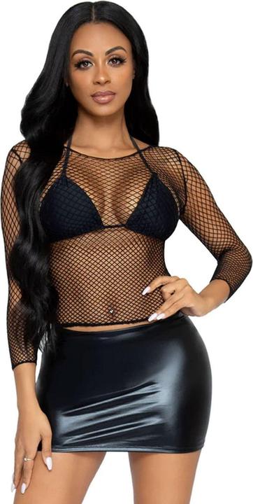 Produktbild Leg Avenue Long Sleeves Fishnet Top (One Size)
