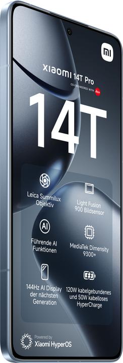 Actual product image Xiaomi 14T Pro + Robot Vacuum X10 Launch Bundle (512 GB, Titan Blue, 6.67", Dual SIM, 50 Mpx, 5G)