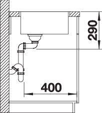 Productafbeelding Blanco Andano 700-IF (Aanrecht, 74 cm, 44 cm)